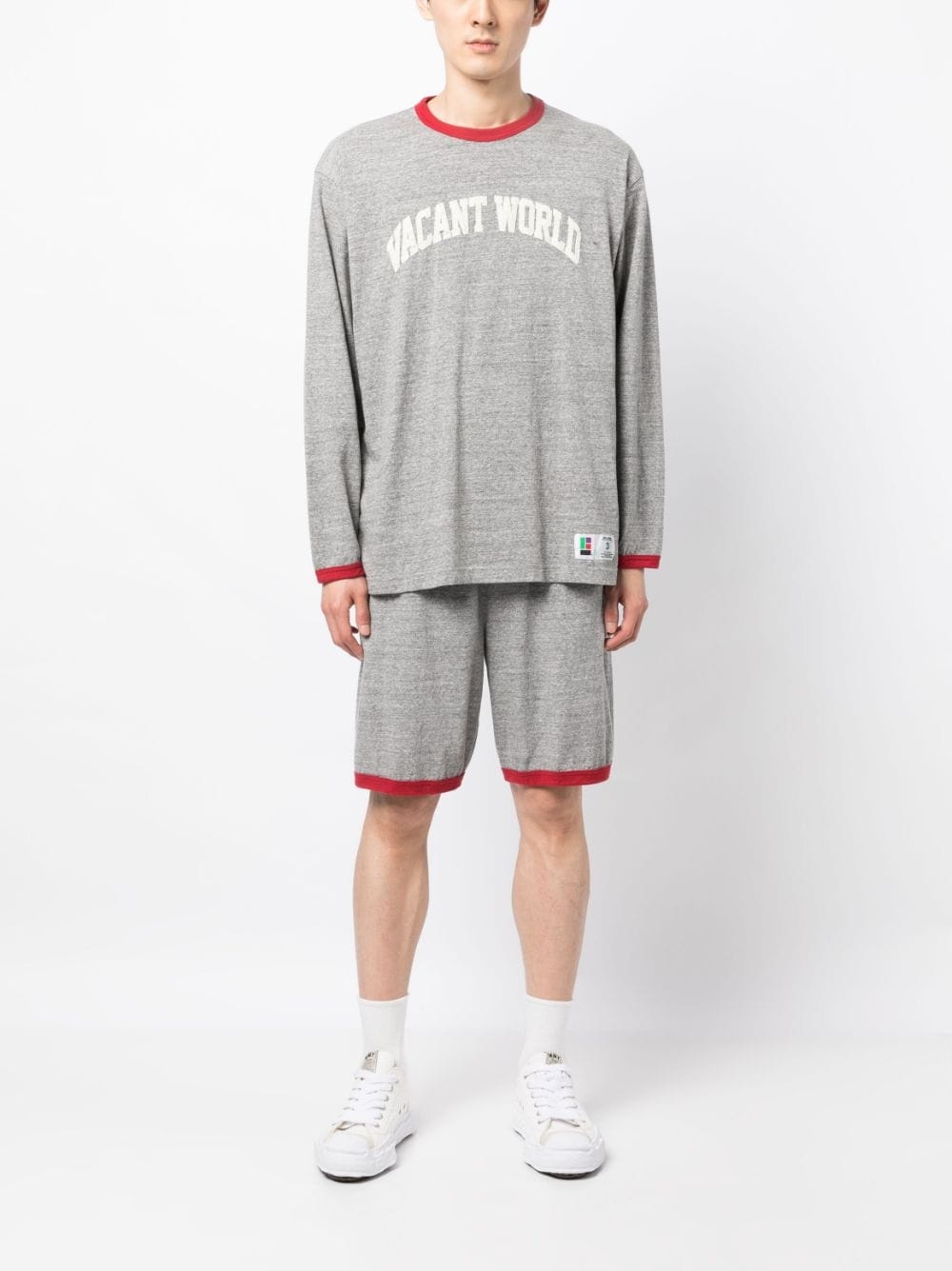 elasticated-waist cotton track shorts - 2