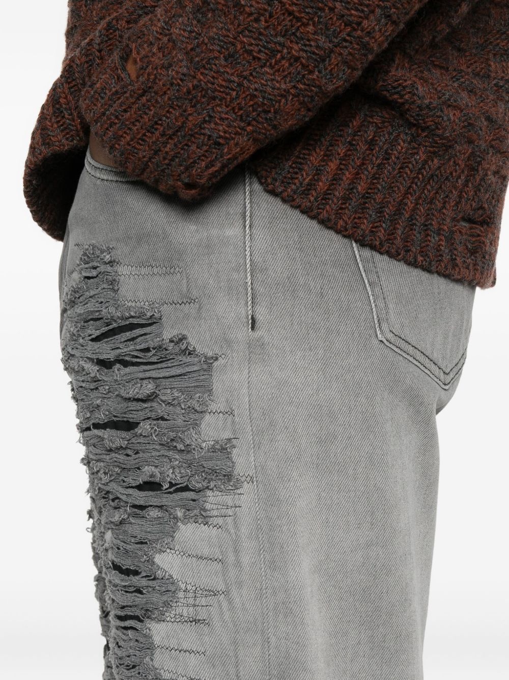 distressed-frayed jeans - 5