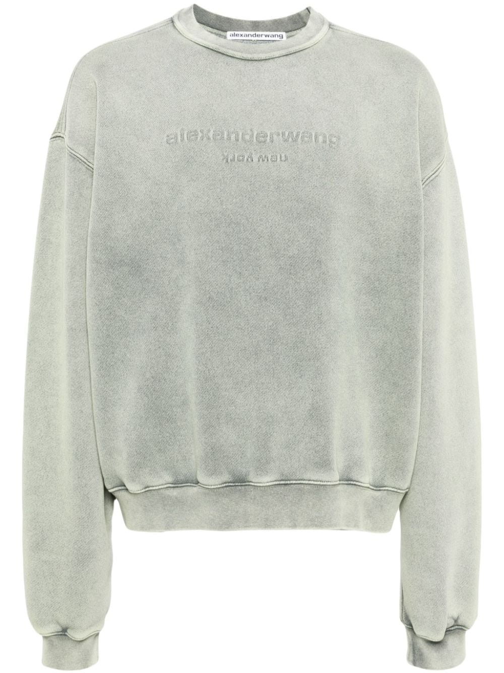logo-embossed cotton shirt - 1