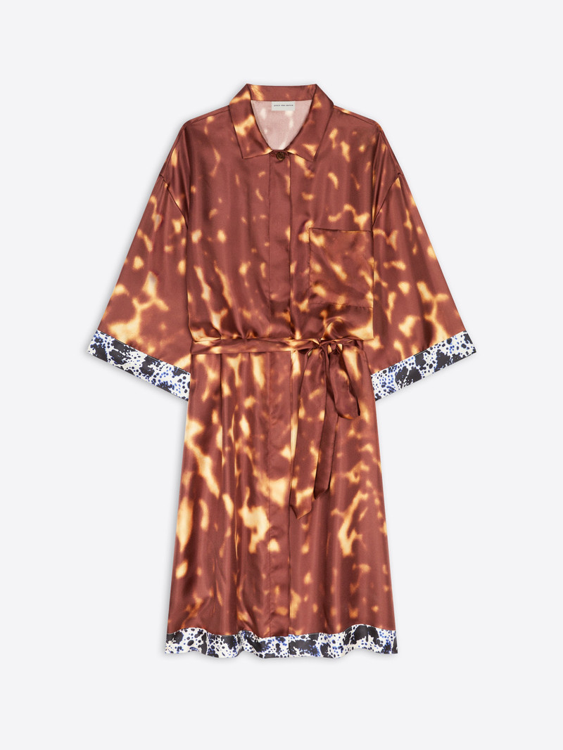 SILK SHIRT DRESS - 1