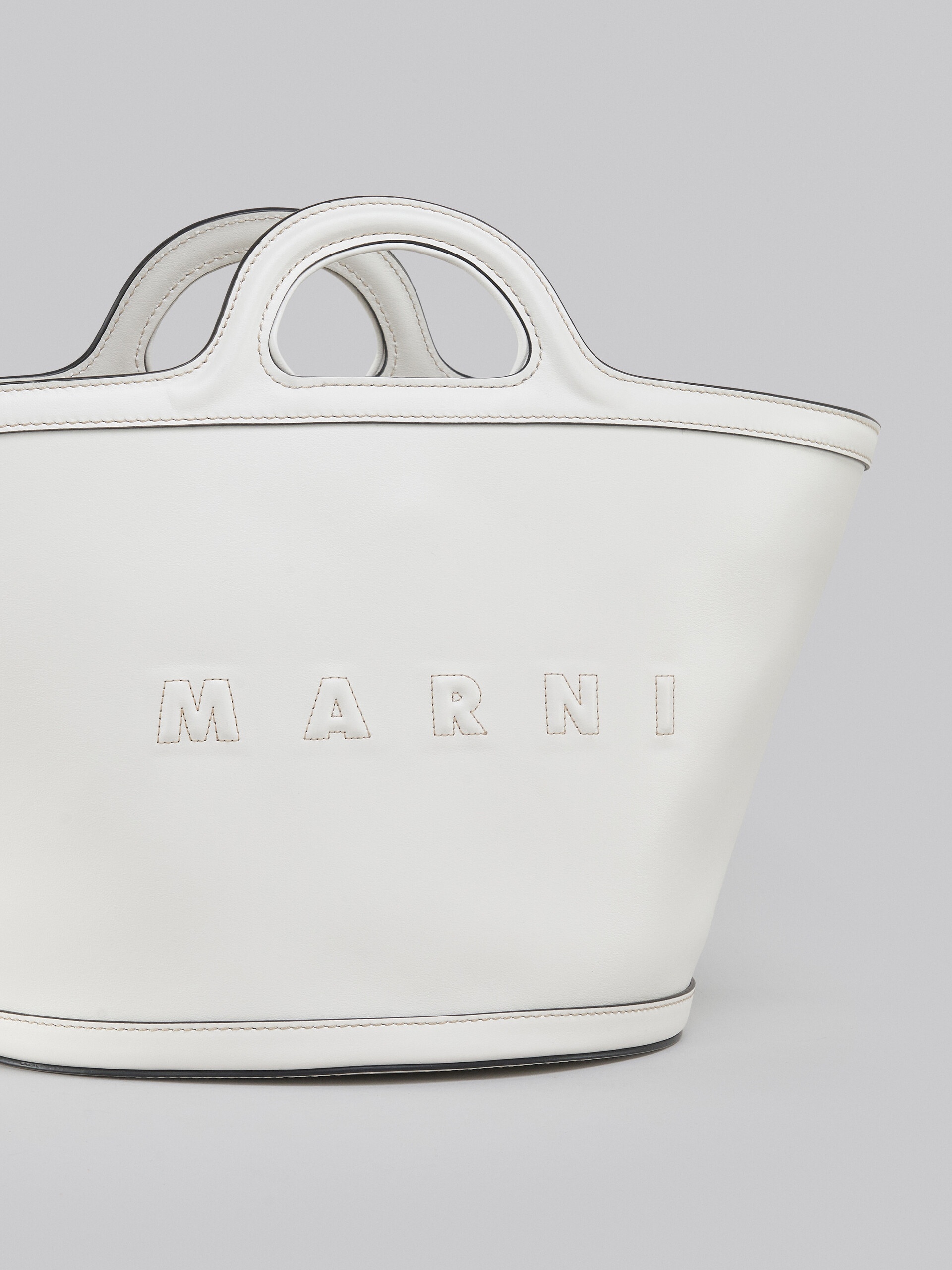 TROPICALIA SMALL BAG IN WHITE LEATHER - 5