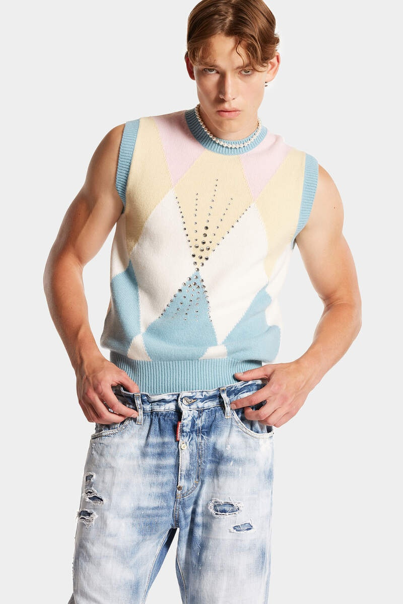 JACQUARDED COTTON VEST 3