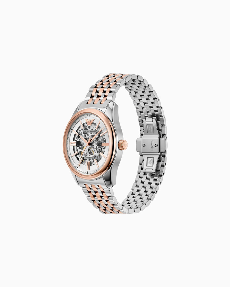 EMPORIO ARMANI AUTOMATIC TWO-TONE STAINLESS STEEL WATCH outlook