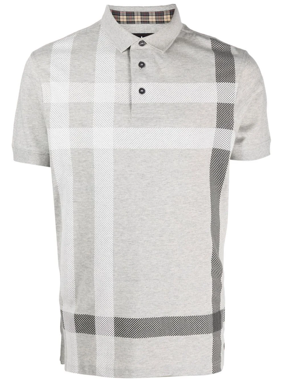 Blain check-print polo shirt - 1
