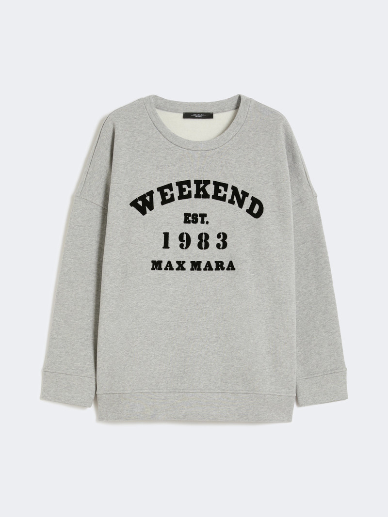 GOMMOSO Cotton crew-neck sweatshirt - LIGHT GREY 1