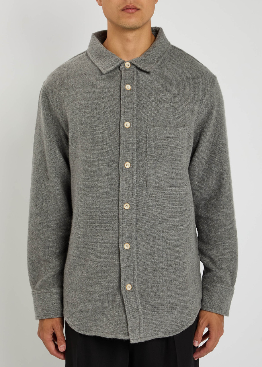 The Elder Statesman Melange Cashmere-woven Overshirt - 2