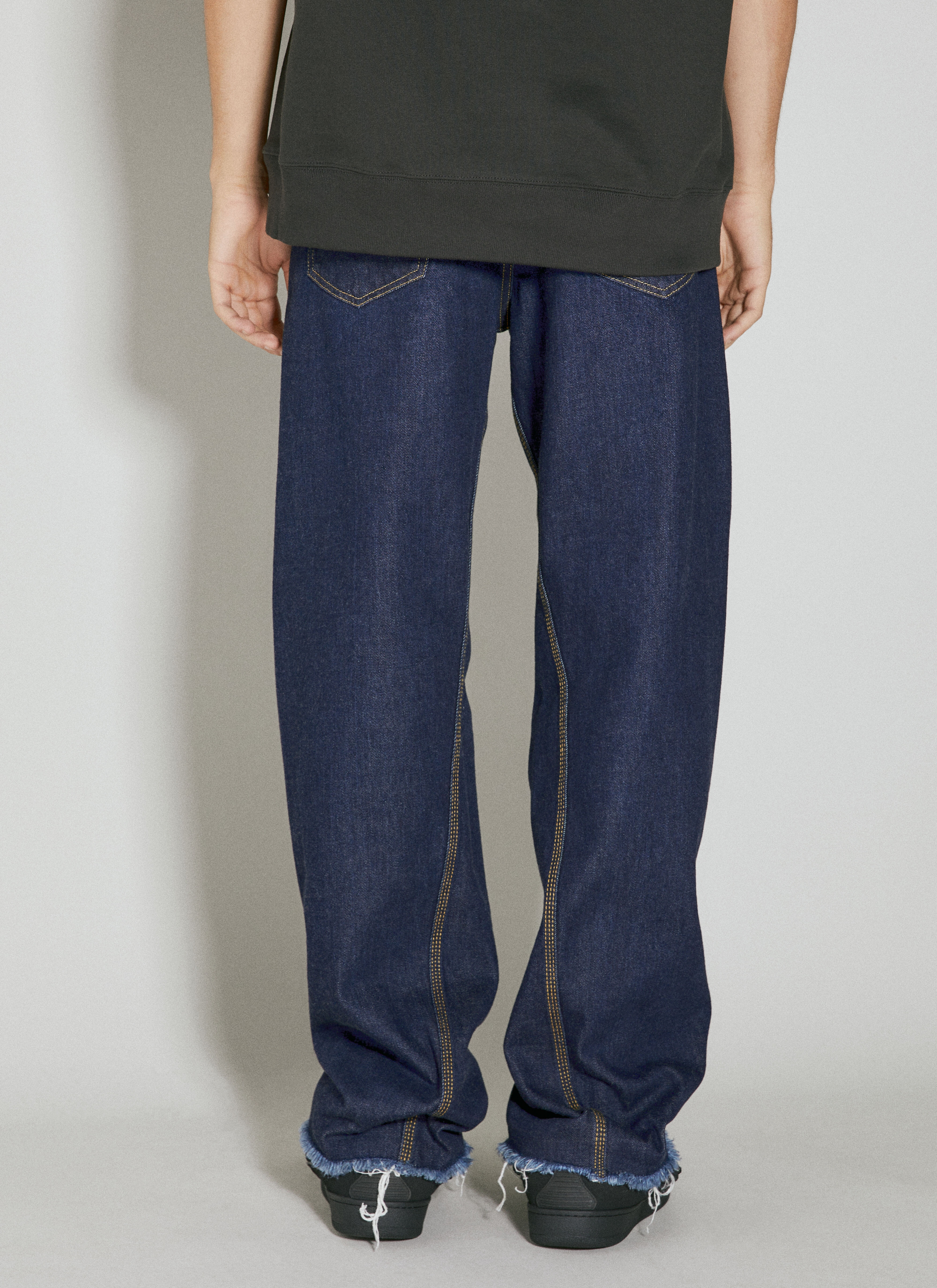 Twisted Raw Denim Baggy Jeans - 5