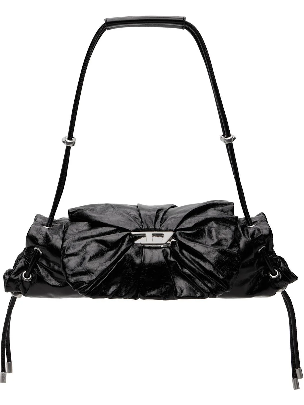 Black Scrunch-D-Small Shoulder Bag - 1