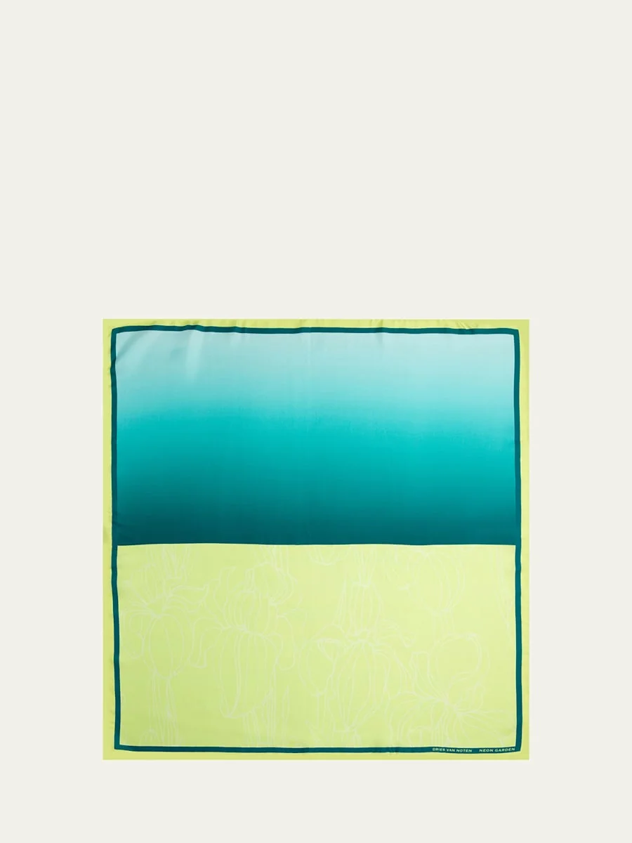 Neon Garden Silk Foulard - 1
