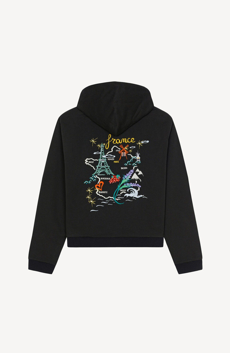 KENZO 'France-Japan' reversible hooded sweatshirt outlook