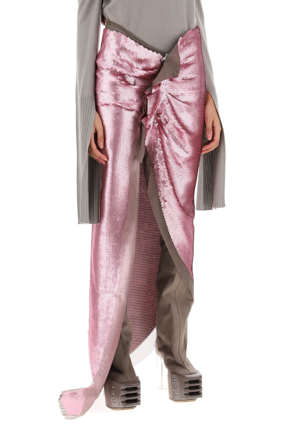 Rick Owens Rick Owens Sequin-Embroidered Skirt With Train