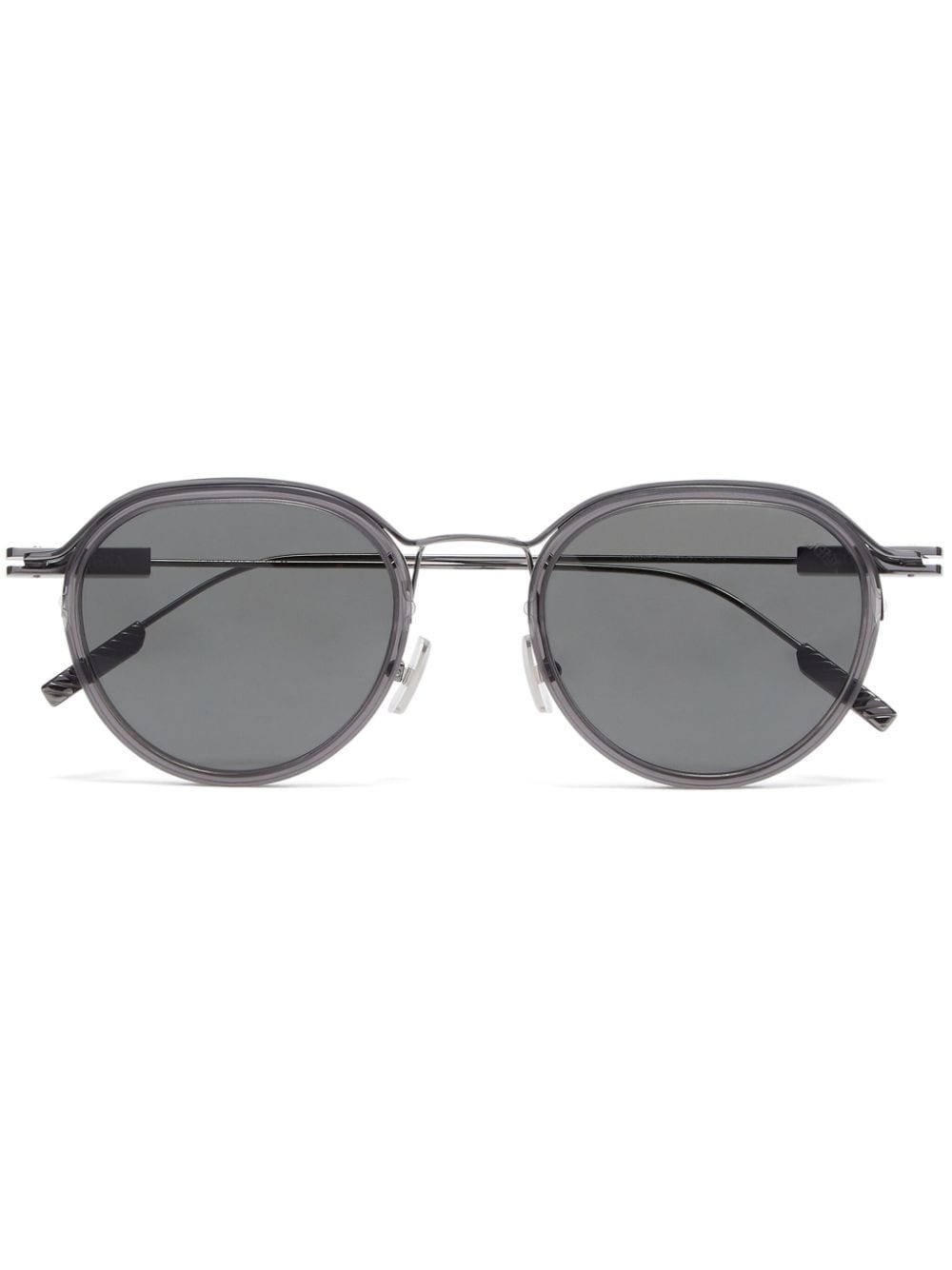 round-frame metal sunglasses - 1