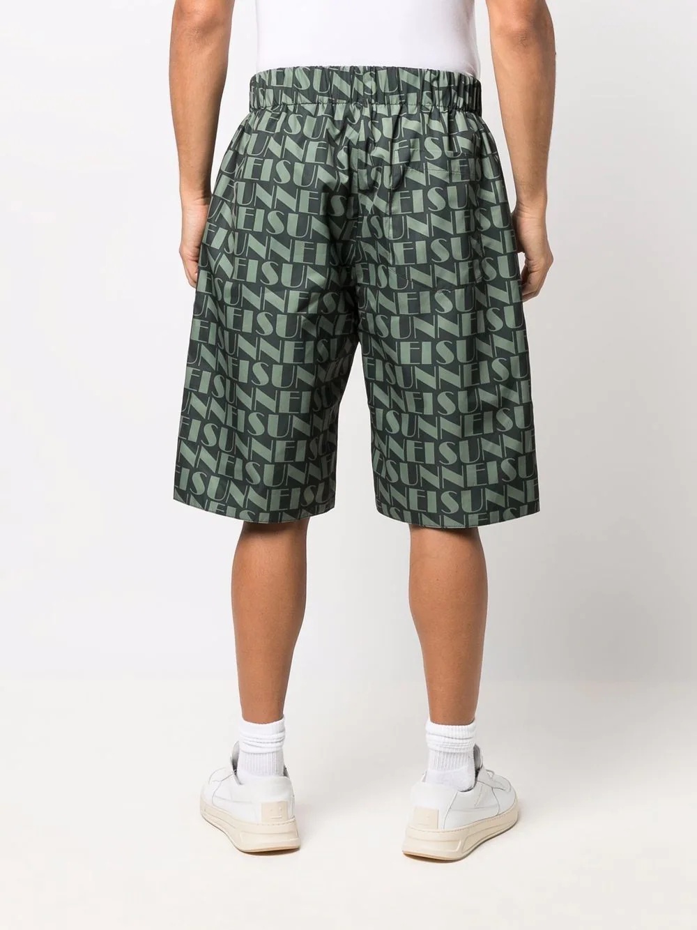 logo-print reversible shorts - 4