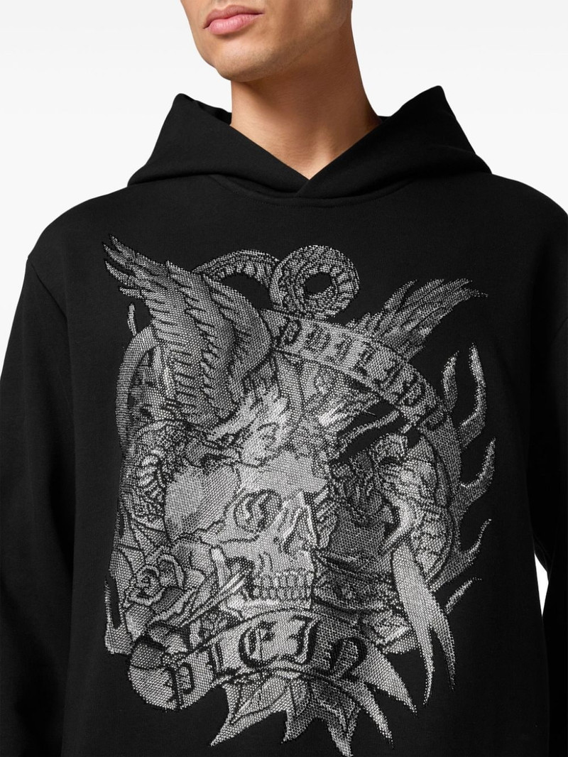 Crystal Tattoo crystal-embellished hoodie 4