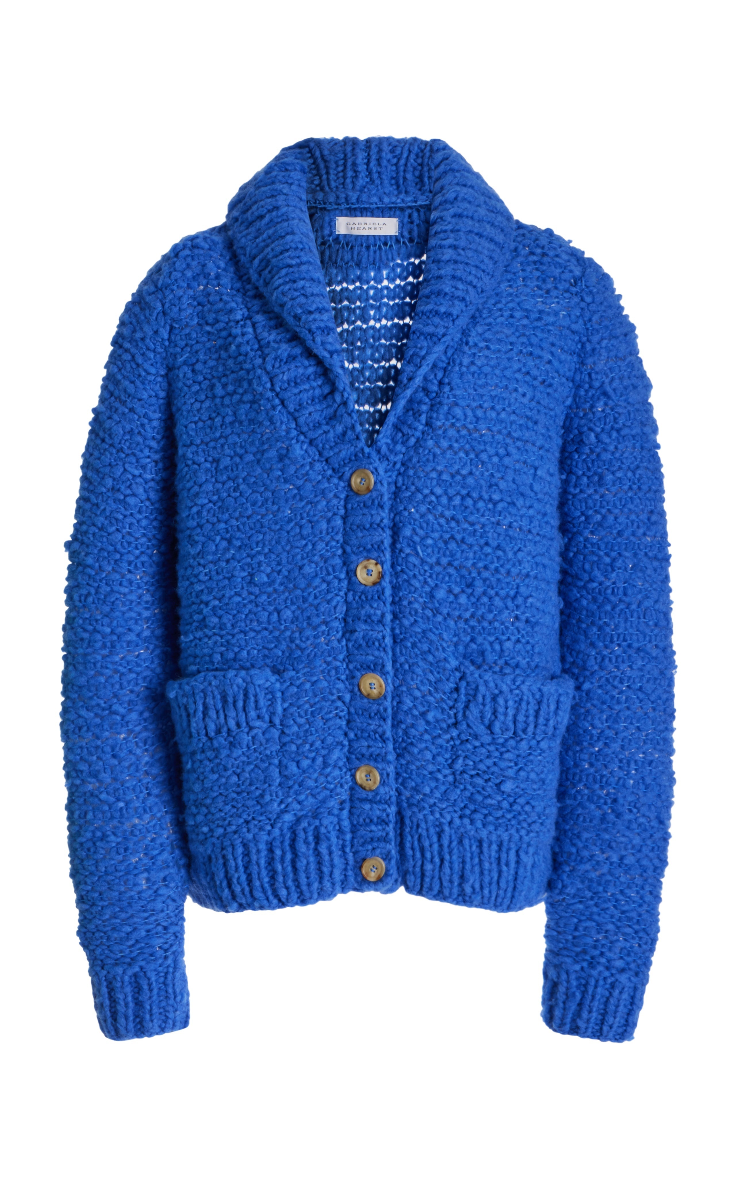 Moses Knit Cardigan in Sapphire Welfat Cashmere - 1