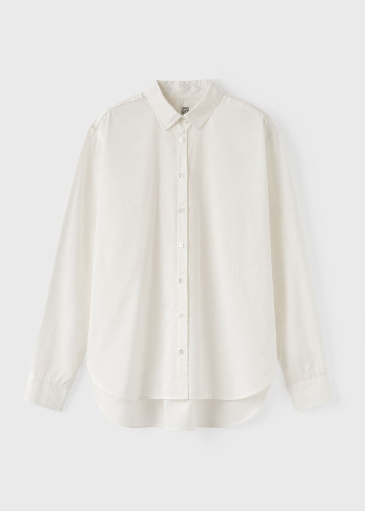 Signature cotton silk shirt macadamia - 1