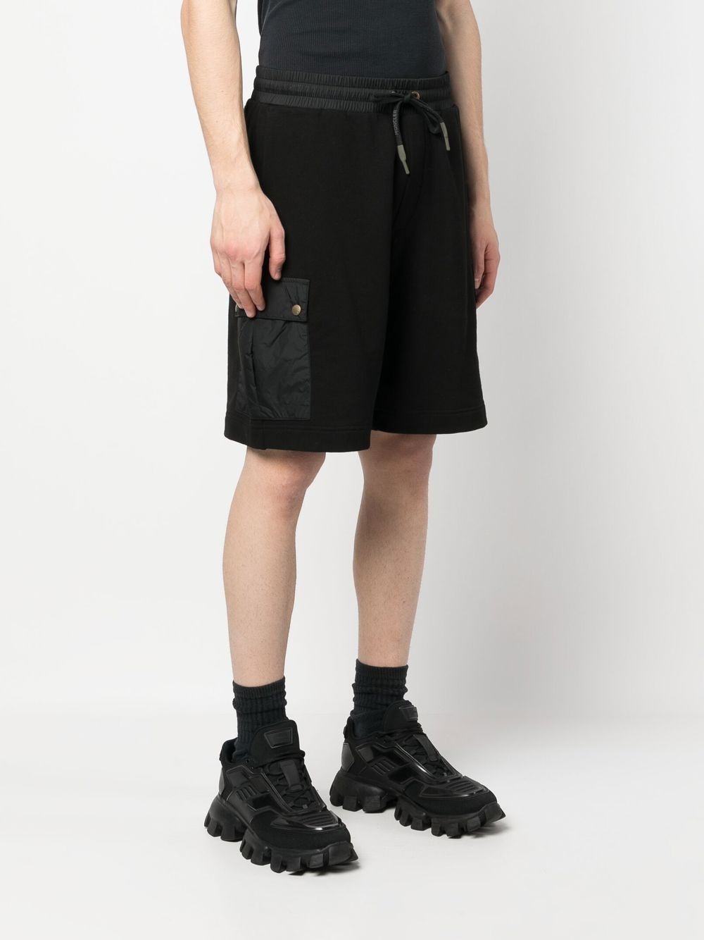 logo-patch cotton shorts - 3
