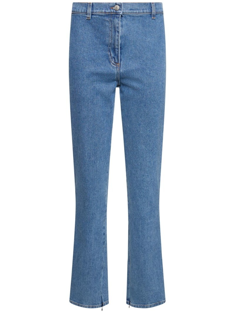 Denim high rise skinny jeans - 1