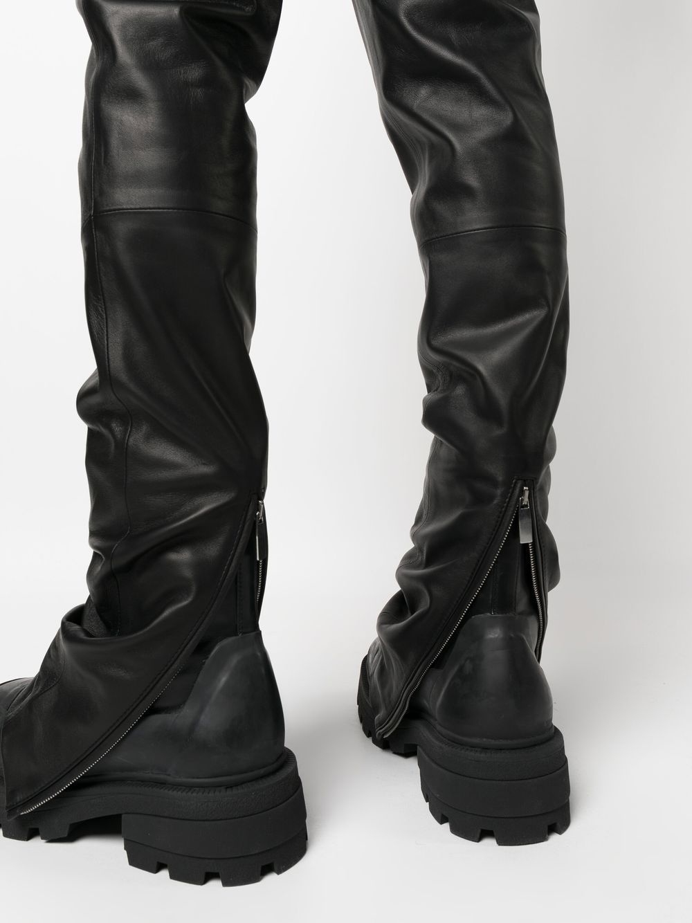 leather skinny trousers - 5