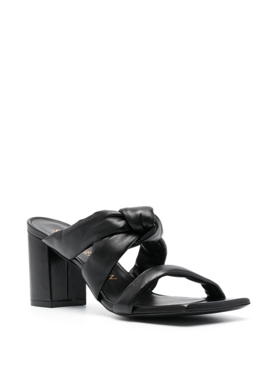 Stuart Weitzman 85mm knot-detail leather mules outlook