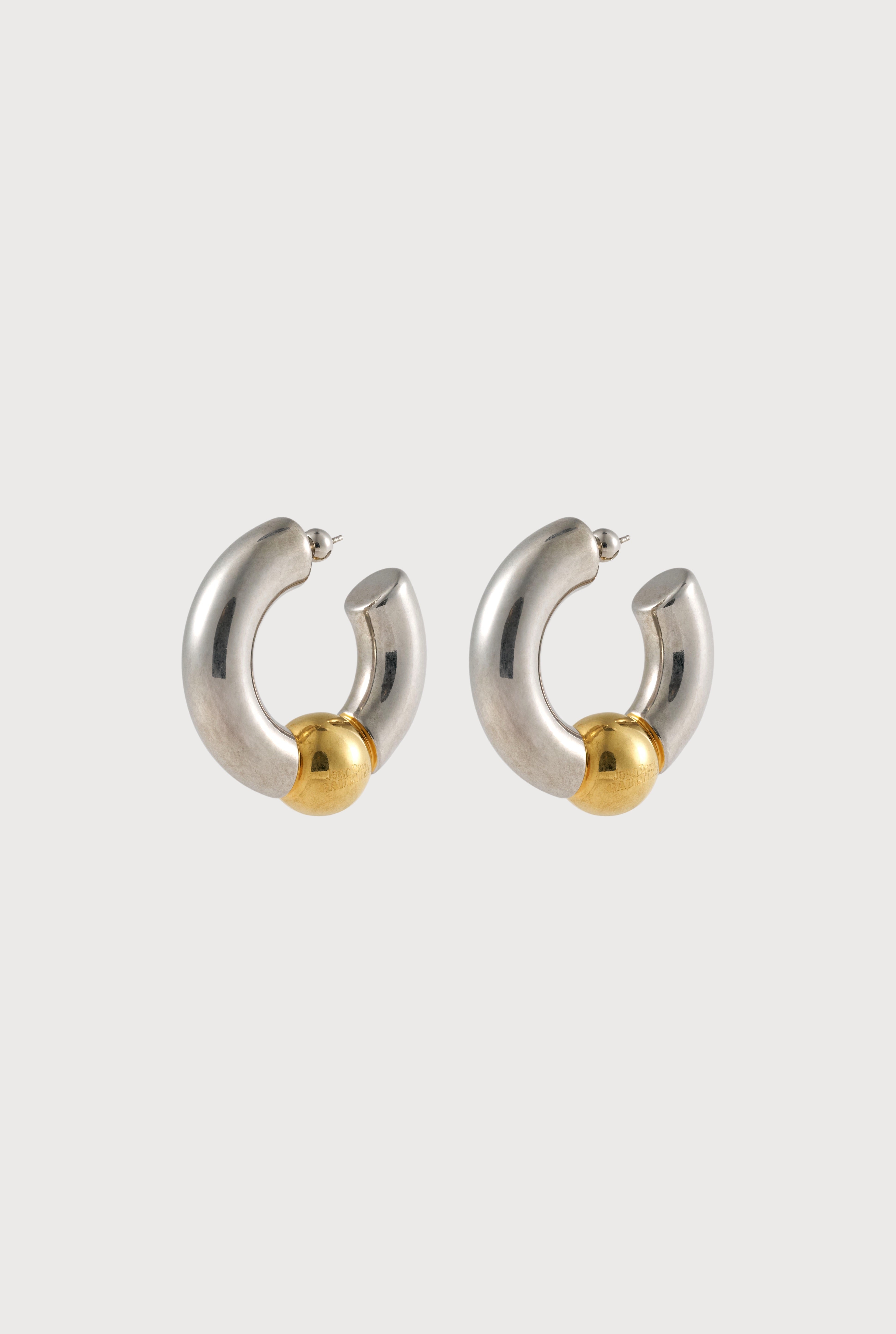 THE SILVER-TONE TUBE EARRINGS - 2