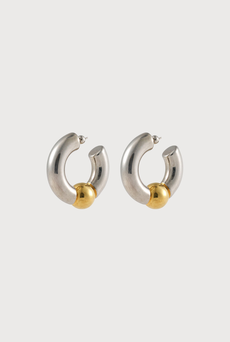 Jean Paul Gaultier THE SILVER-TONE TUBE EARRINGS outlook