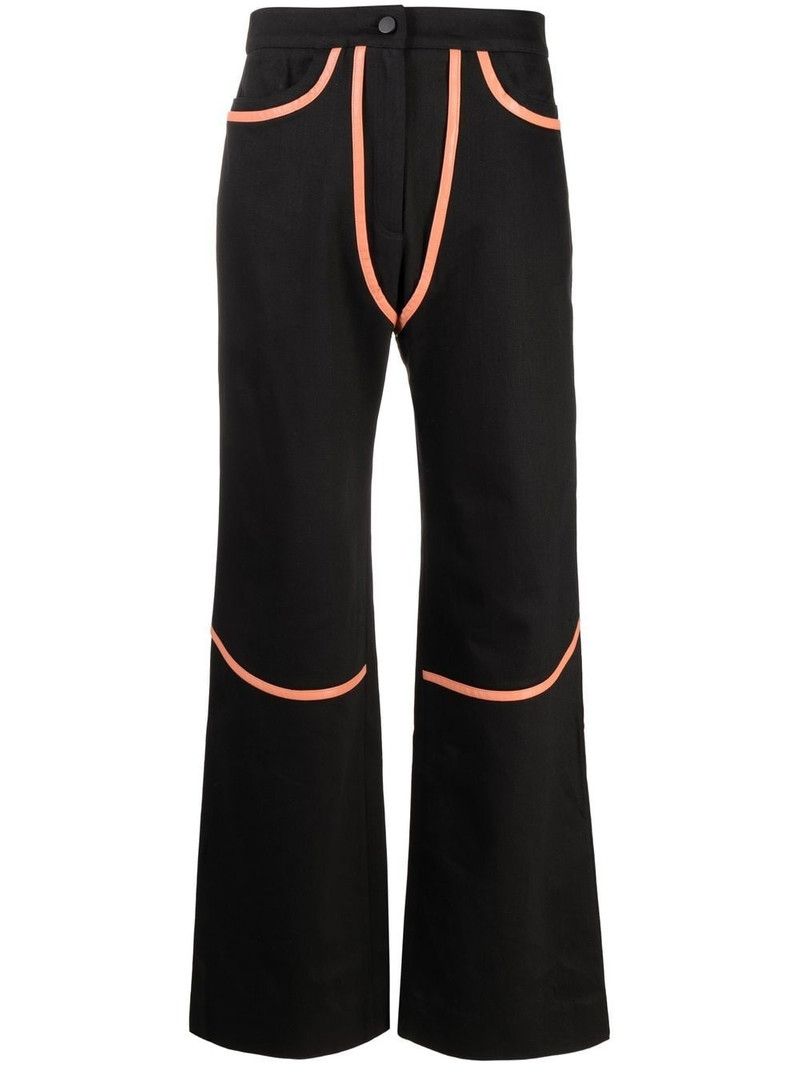 Rodeo seam-detail straight-leg jeans - 1