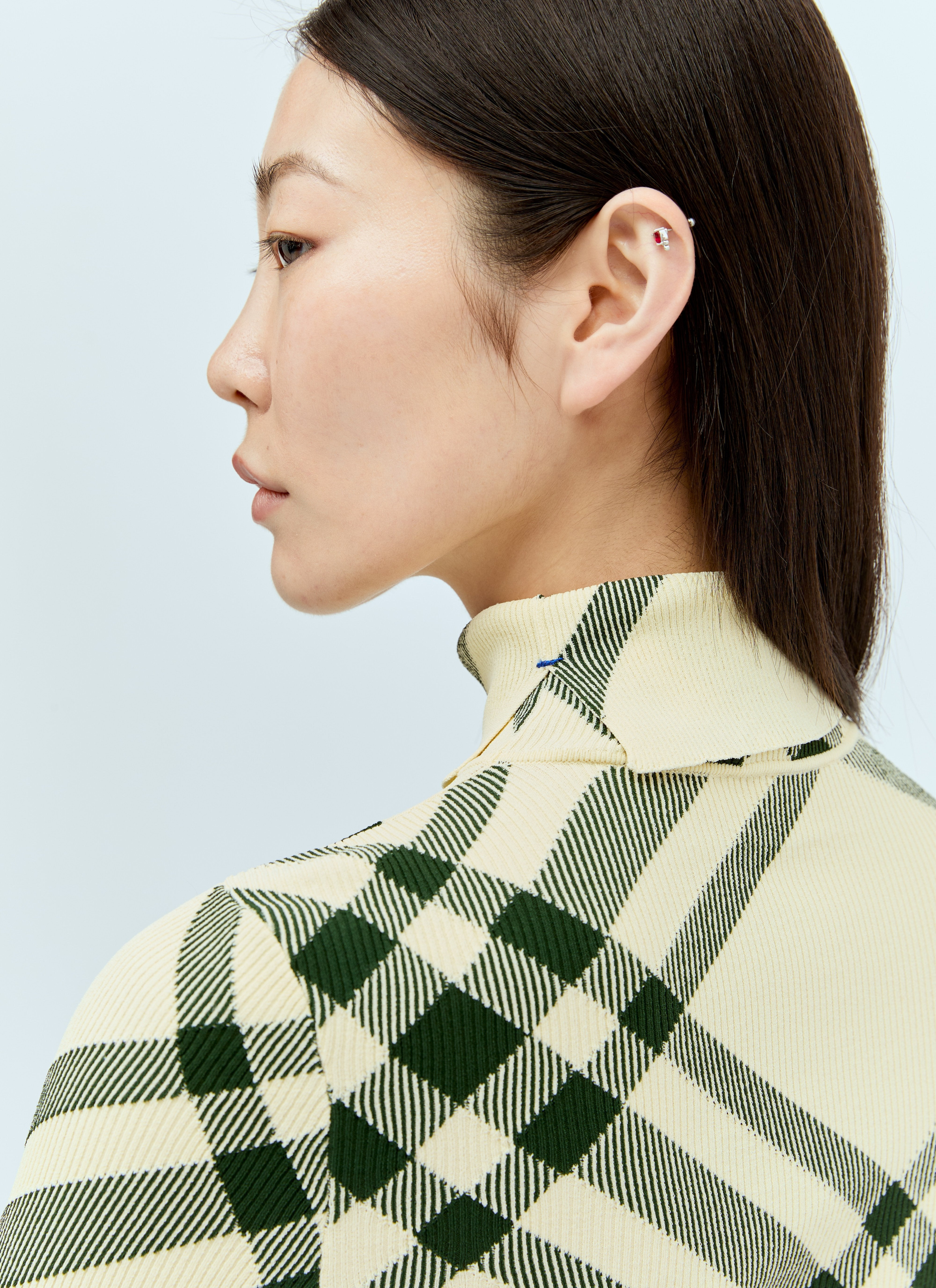 Burberry Women Ribbed Check Sweater - 6