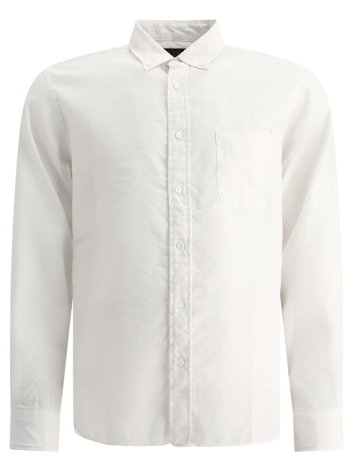 Linen Shirt With Chest Pocket Shirts White - 1