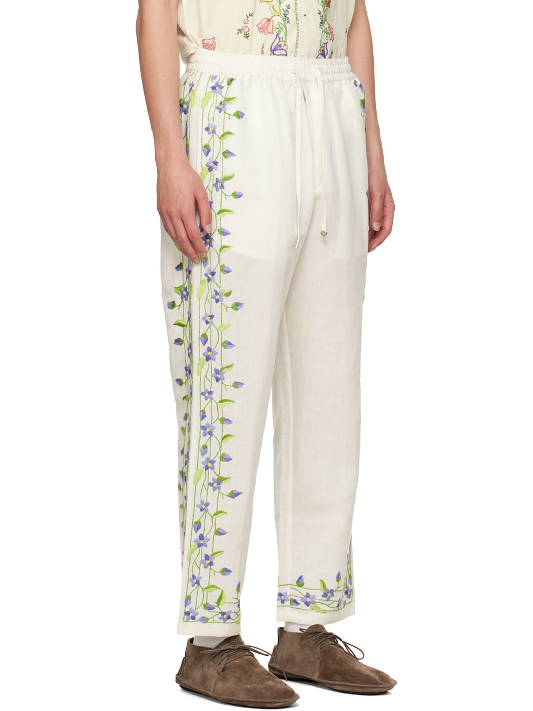 Off-White Embroidered Trousers - 2