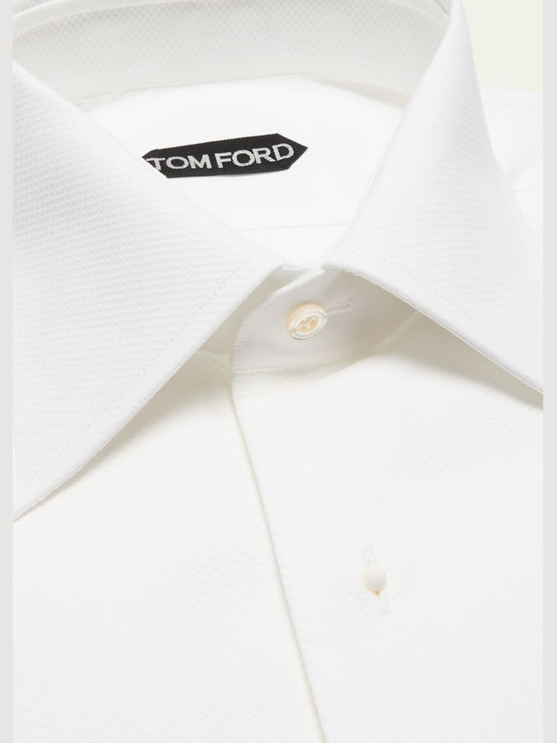 TOM FORD Men's French Cuff Pique Dress Shirt outlook