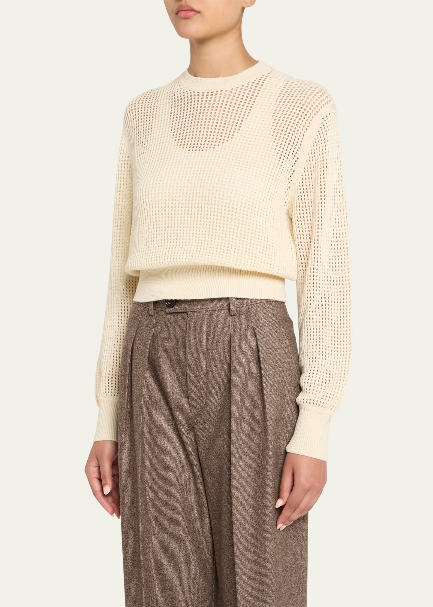 Lenno Open Knit Cashmere GG 8 Sweater - 4