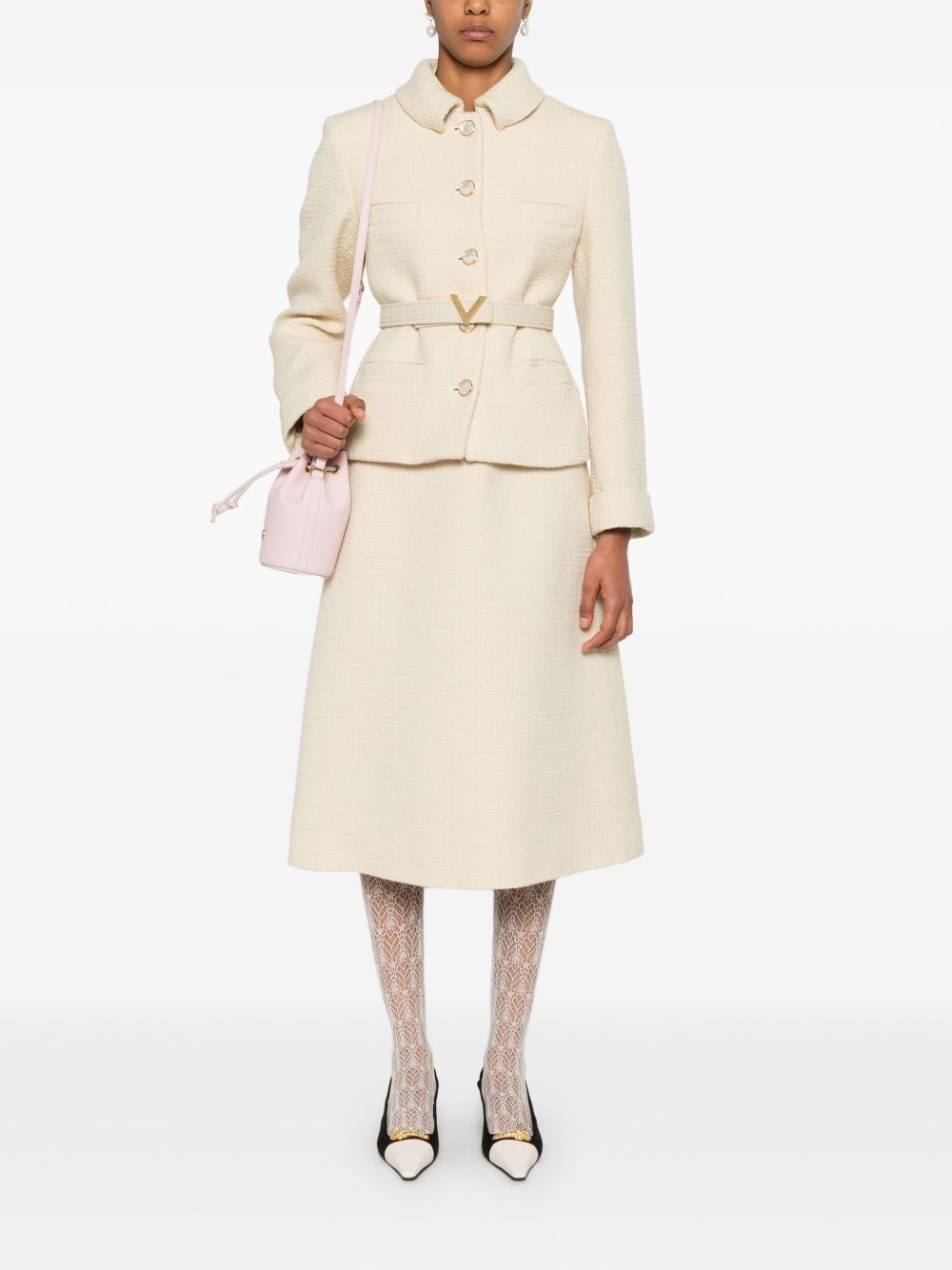 tweed midi skirt - 2
