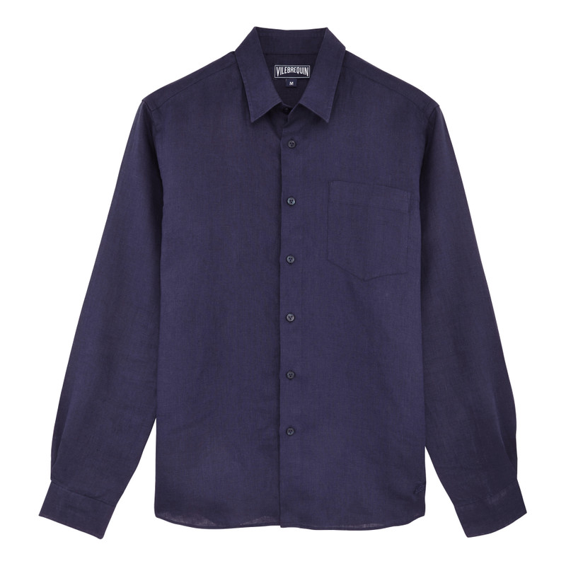 Men Linen Shirt Solid - 1