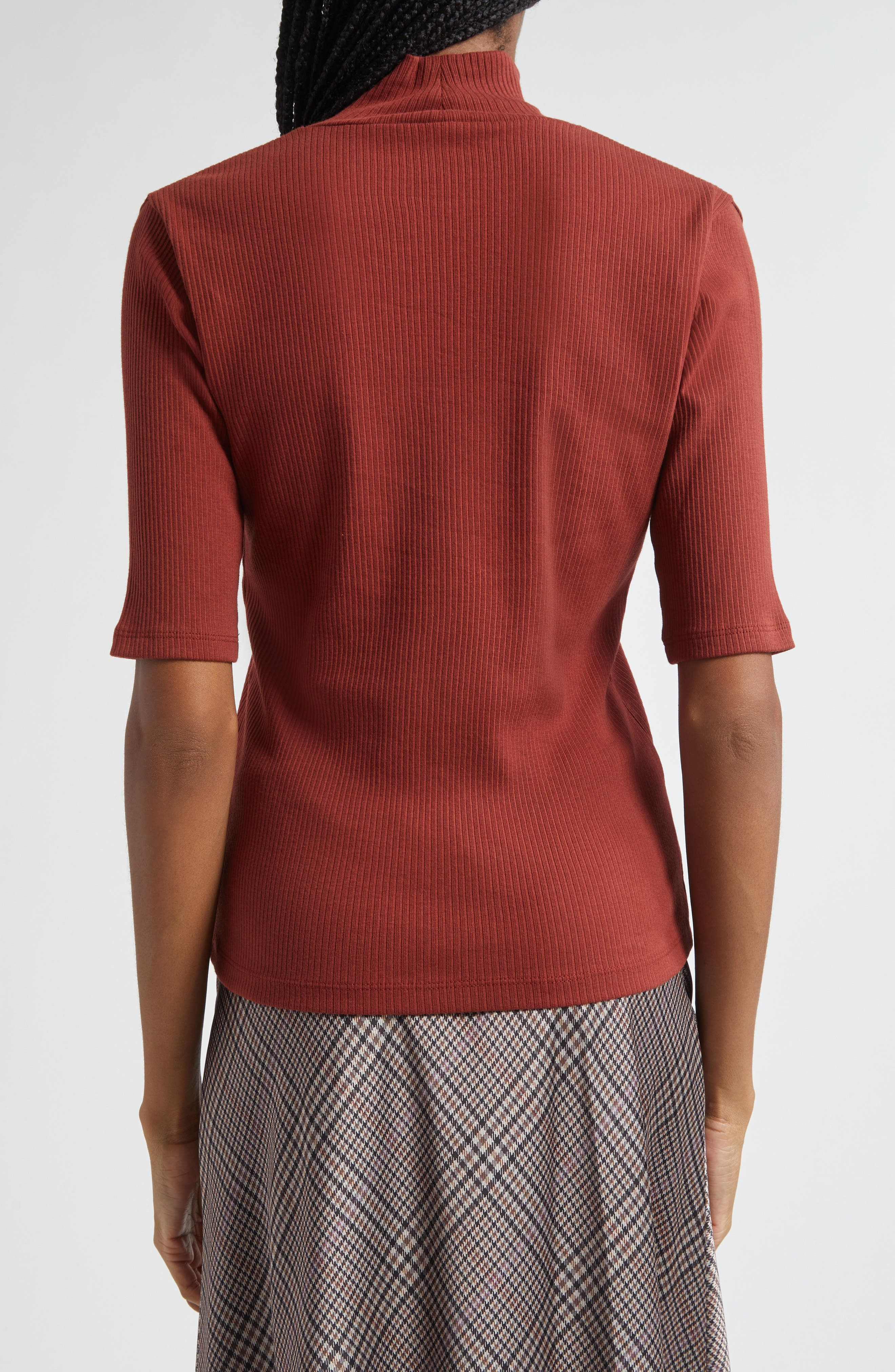Vince Rib Knit Turtleneck Top in Siena at Nordstrom - 3