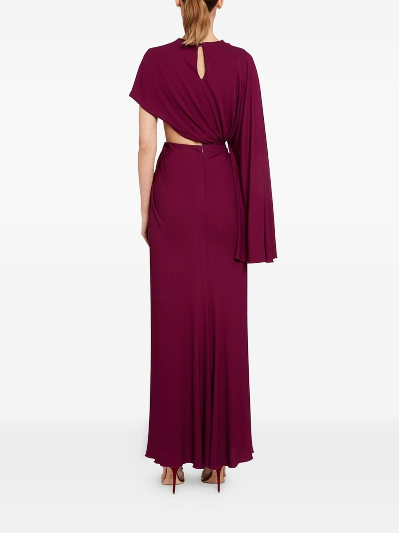 draped asymmetrical midi dress 4