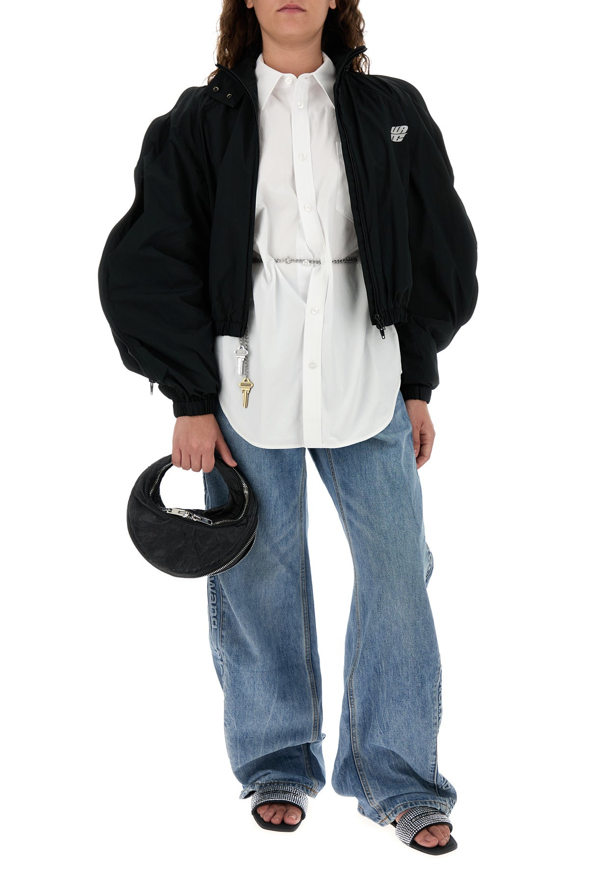 Black polyester blend jacket - 6
