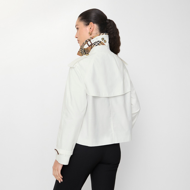 Cropped Tropical Gabardine Mayfair Trench Jacket 4