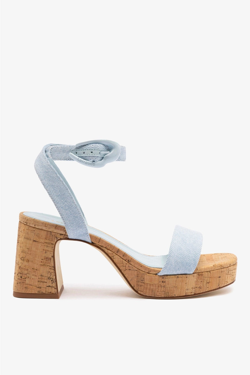 Dolly Verona Low Sandal In Maya Denim and Natural Cork 1