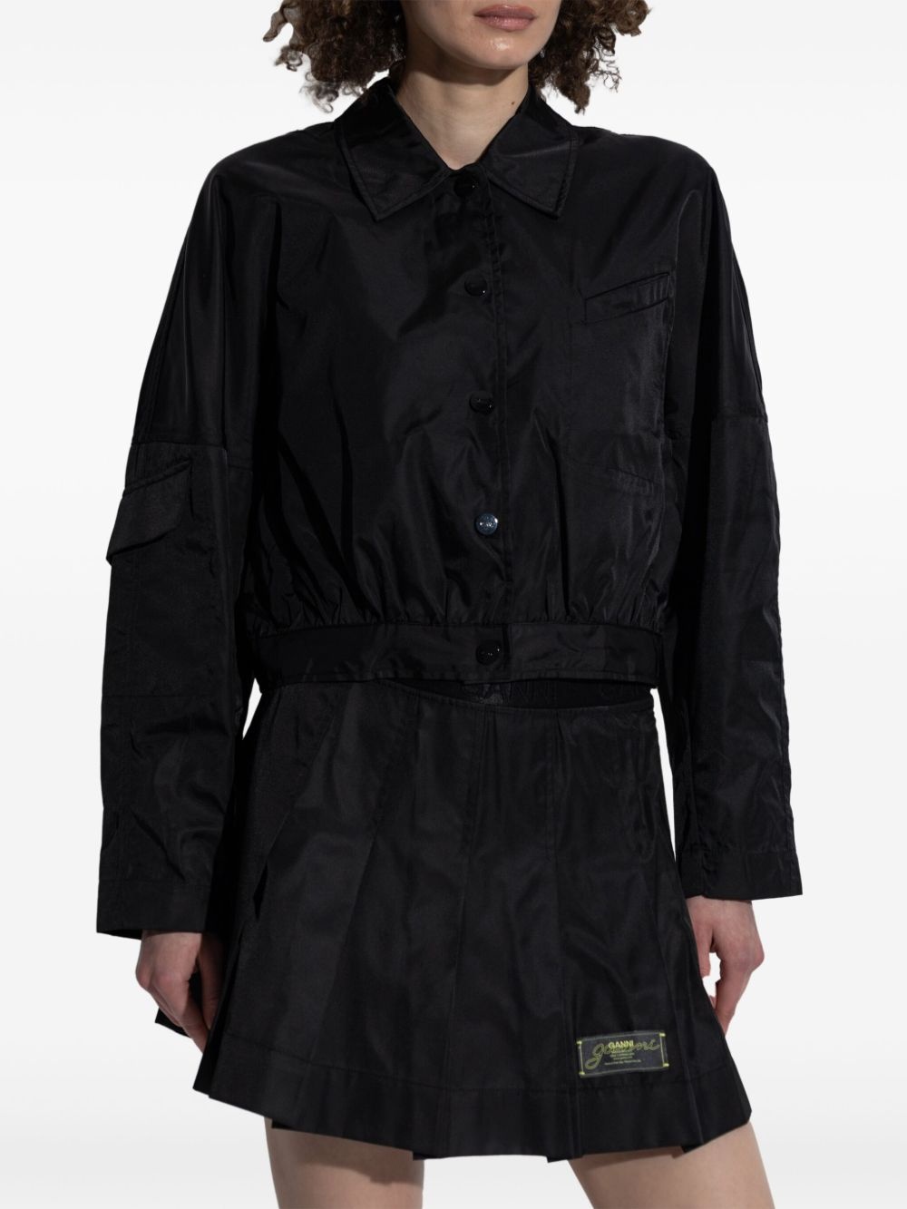 logo-appliqué bomber jacket - 3