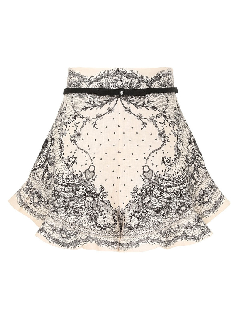 CRUSH FLAT FRONT FRILL SHORT 1