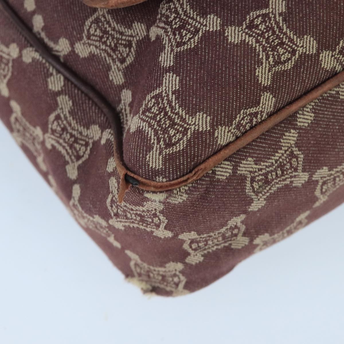 CELINE Paris Macadam Canvas Shoulder Bag Bordeaux - 14
