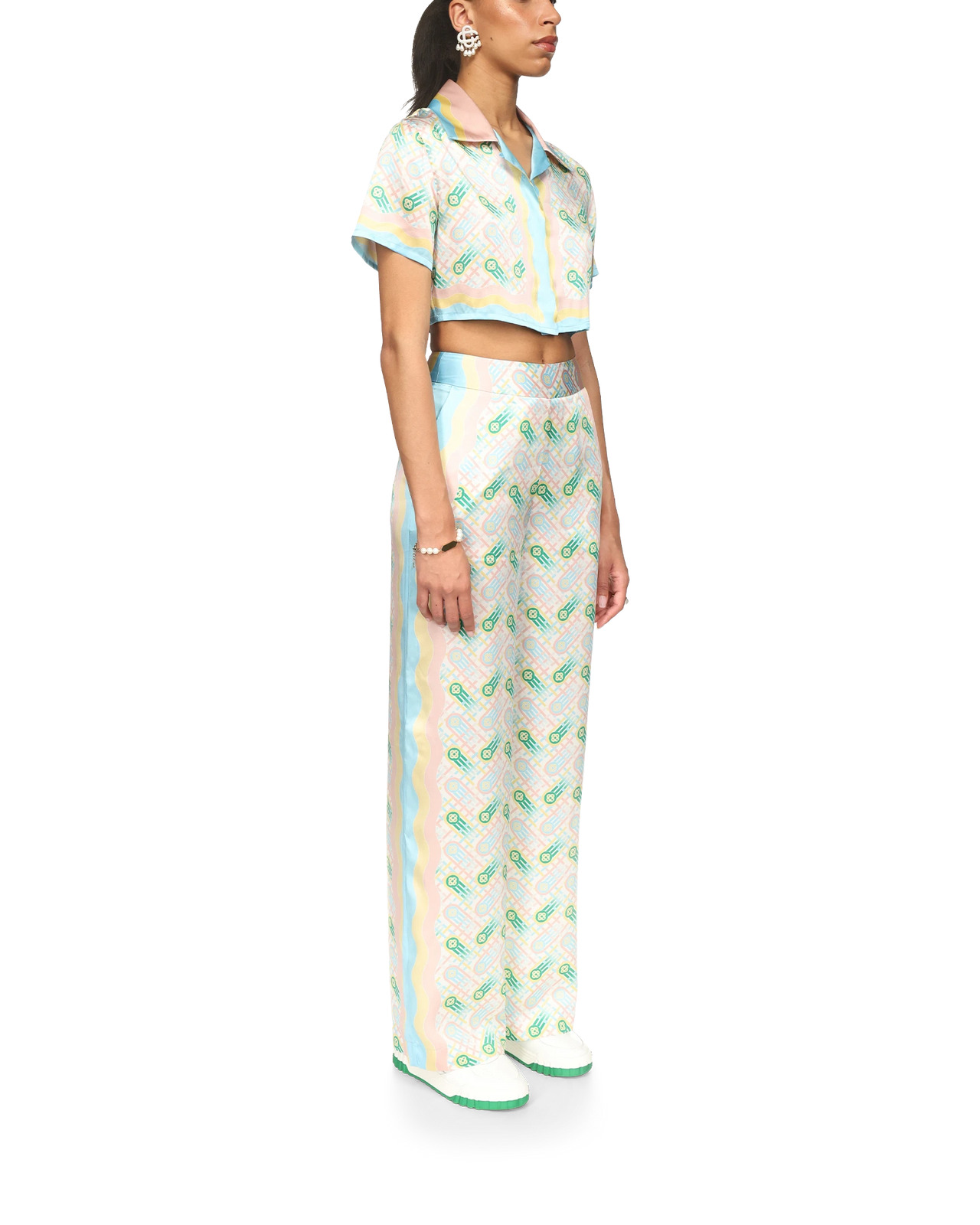 Ping Pong Cropped Silk Shirt | Casablanca Paris - 5