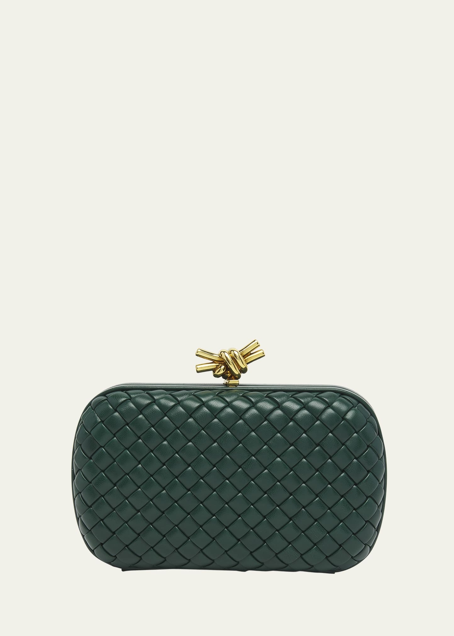 Knot Intreccio Leather Clutch Bag - 1