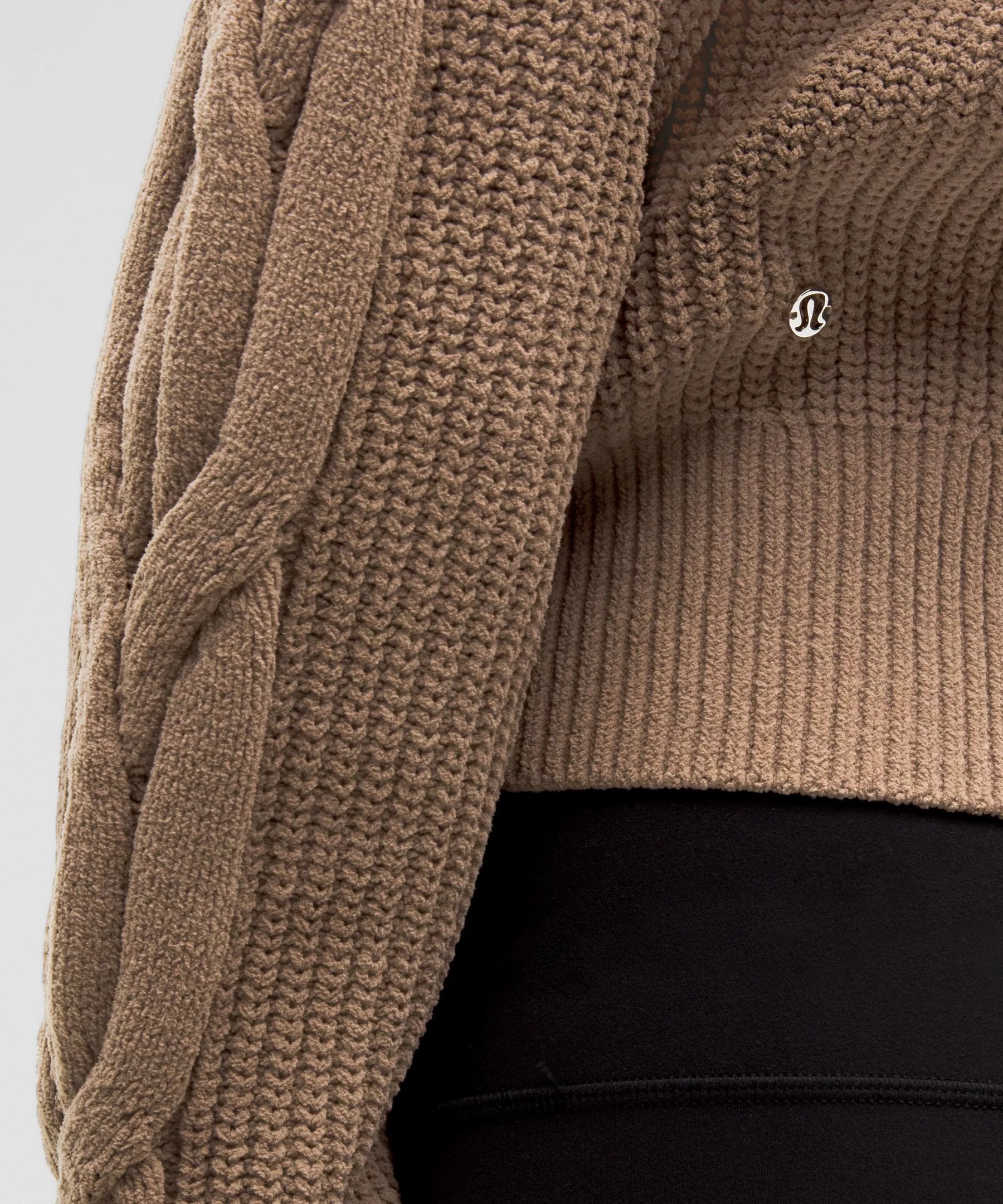 Cable-Knit Oversized Half Zip - 5