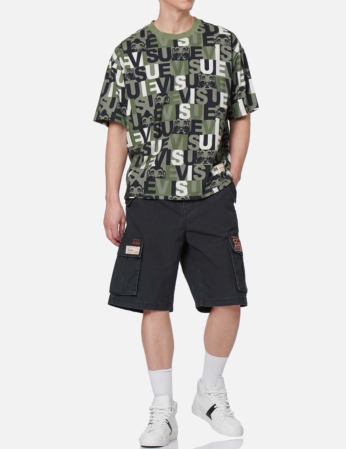 GODHEAD EMBROIDERY CARGO SHORTS - 6