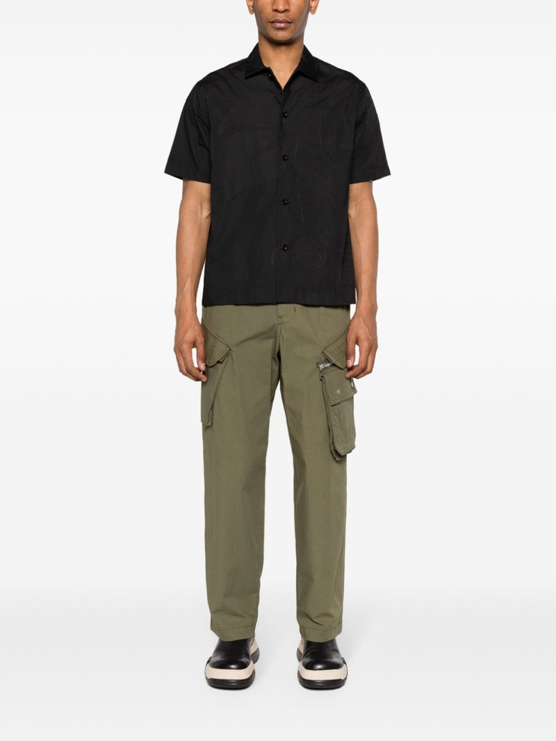 sacai motif-embroidered poplin shirt outlook