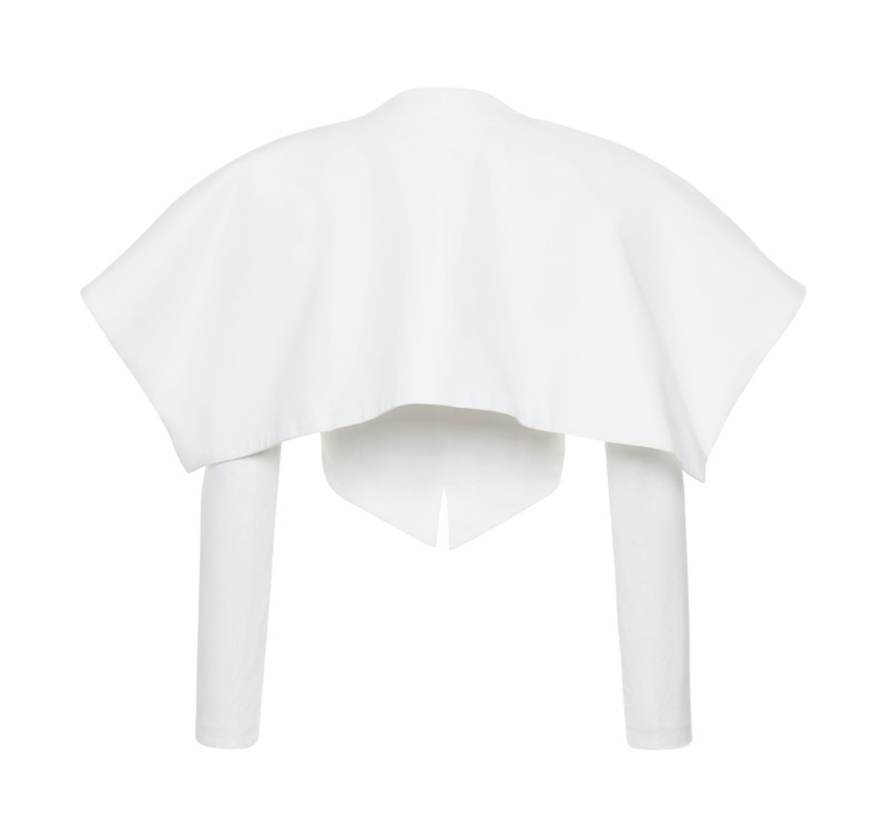 CROPPED JACKET WITH COLLAR WHITE 7