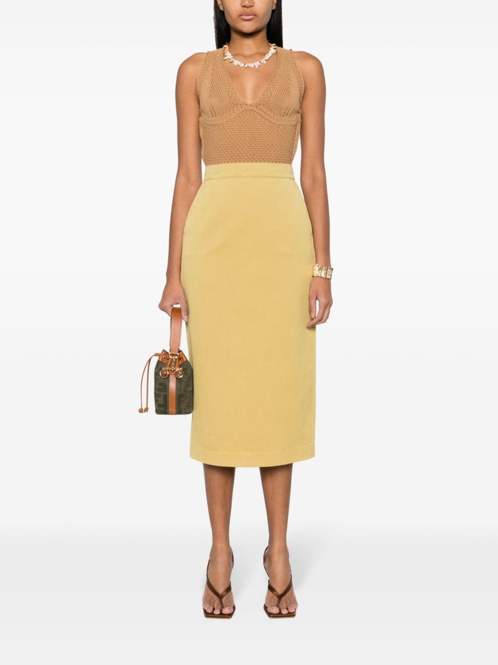 Denver midi twill skirt - 2