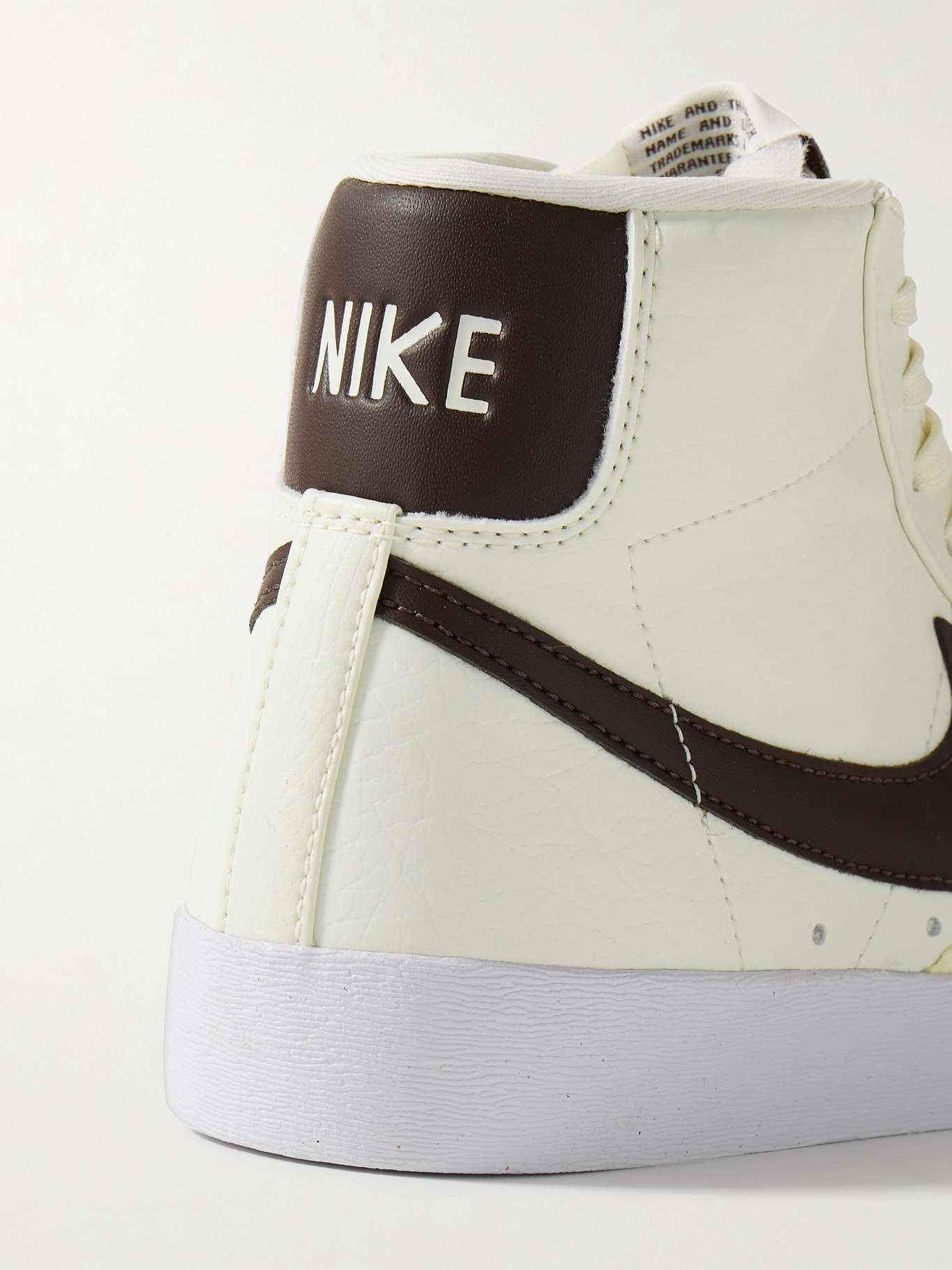 Blazer Mid '77 Vintage suede and leather-trimmed crinkled-nubuck high-top sneakers - 4